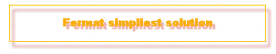 Fermat simpliest solution